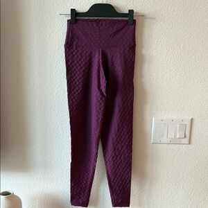 Purple Textured Women's Pants